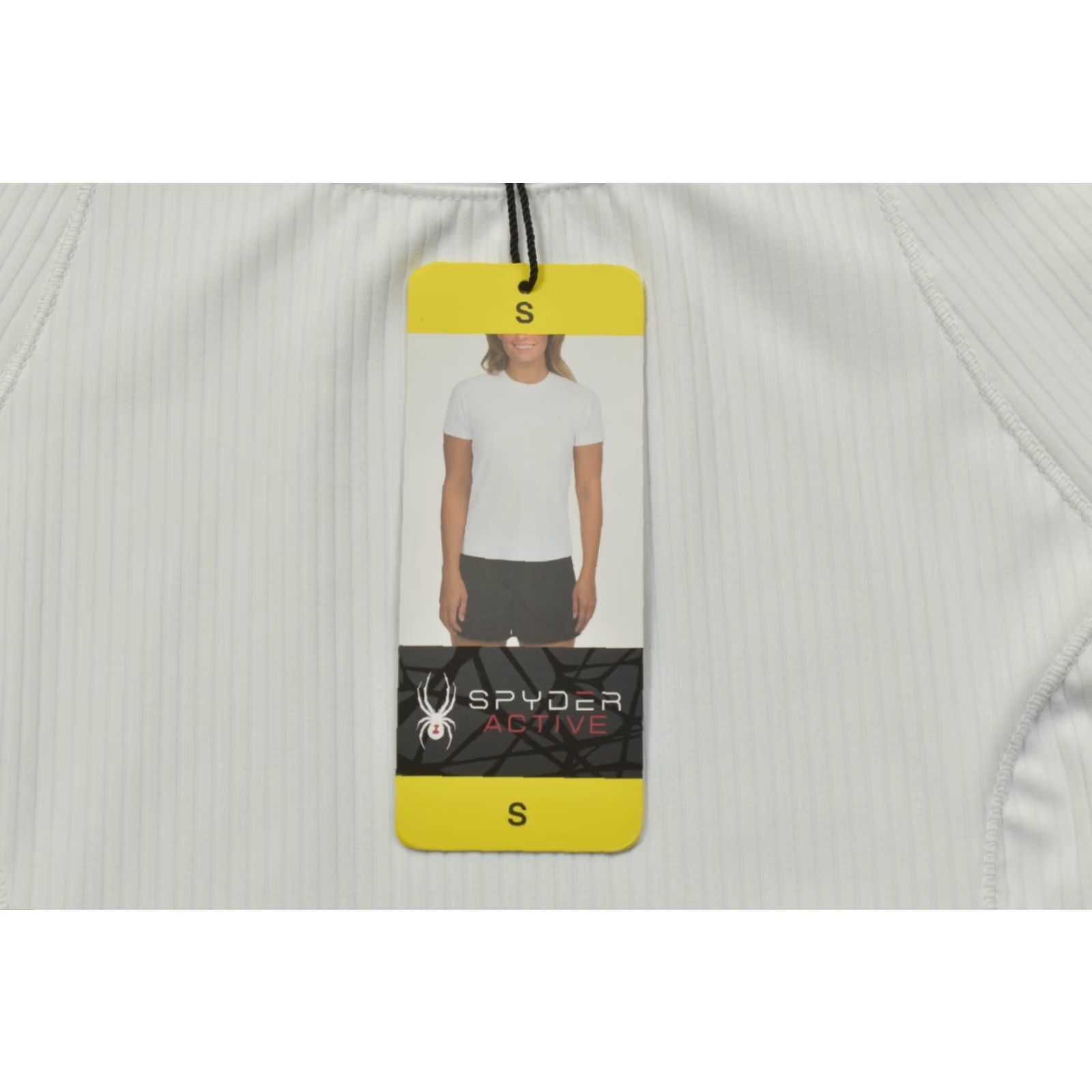 Spyder Spyder Active Women's Small White Short Sleeve Ribbed Athletic T-Shirt NWT Size S / US 4 / IT 40 - 2 Thumbnail