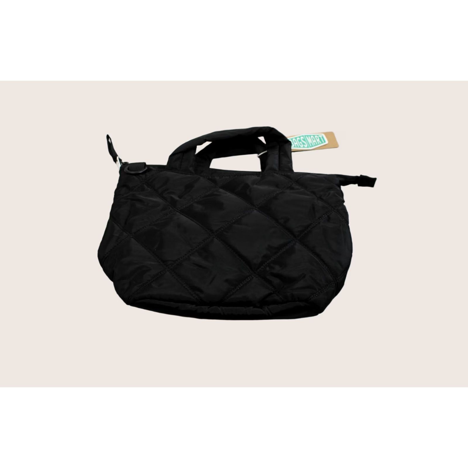Vintage BAGSMART Crossbody Bag Women Small Black Quilted Nylon Zip Purse Travel Packable Size ONE SIZE - 1 Thumbnail