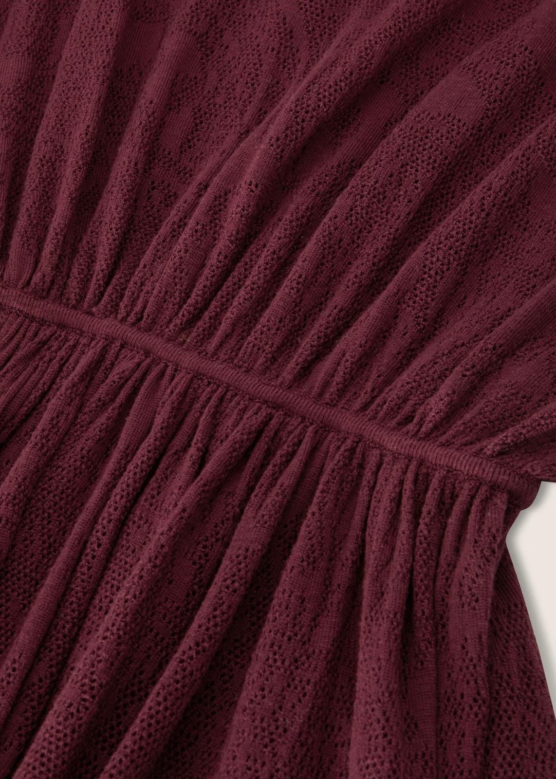 Loro Piana o1srvl11e1224 Virgin Wool Cajamarca Dress in Burgundy Size L / US 10 / IT 46 - 2 Thumbnail