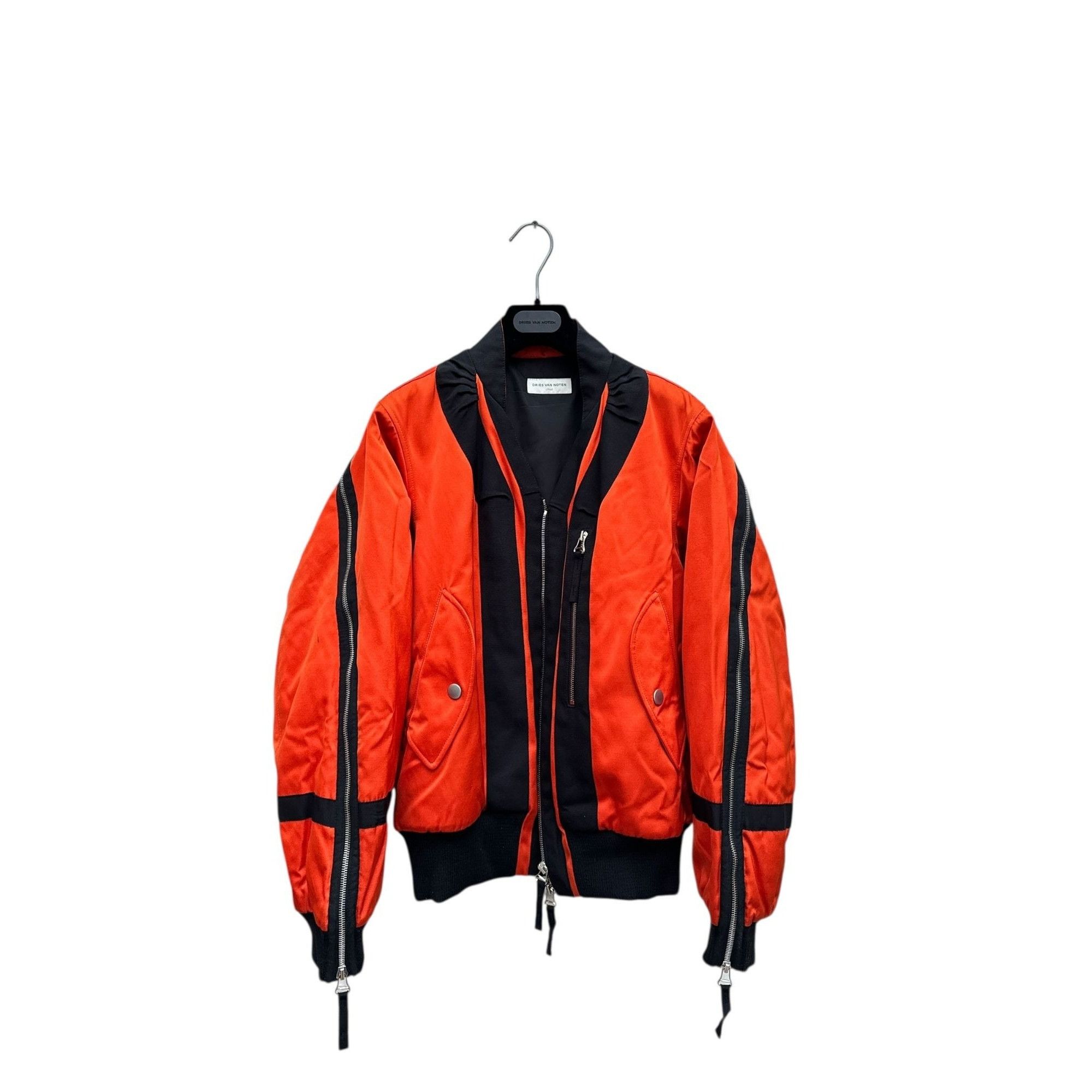 Dries Van Noten Fall/Winter 2014 Orange Back-Zip Bomber Jacket Size S / US 4 / IT 40 - 2 Thumbnail