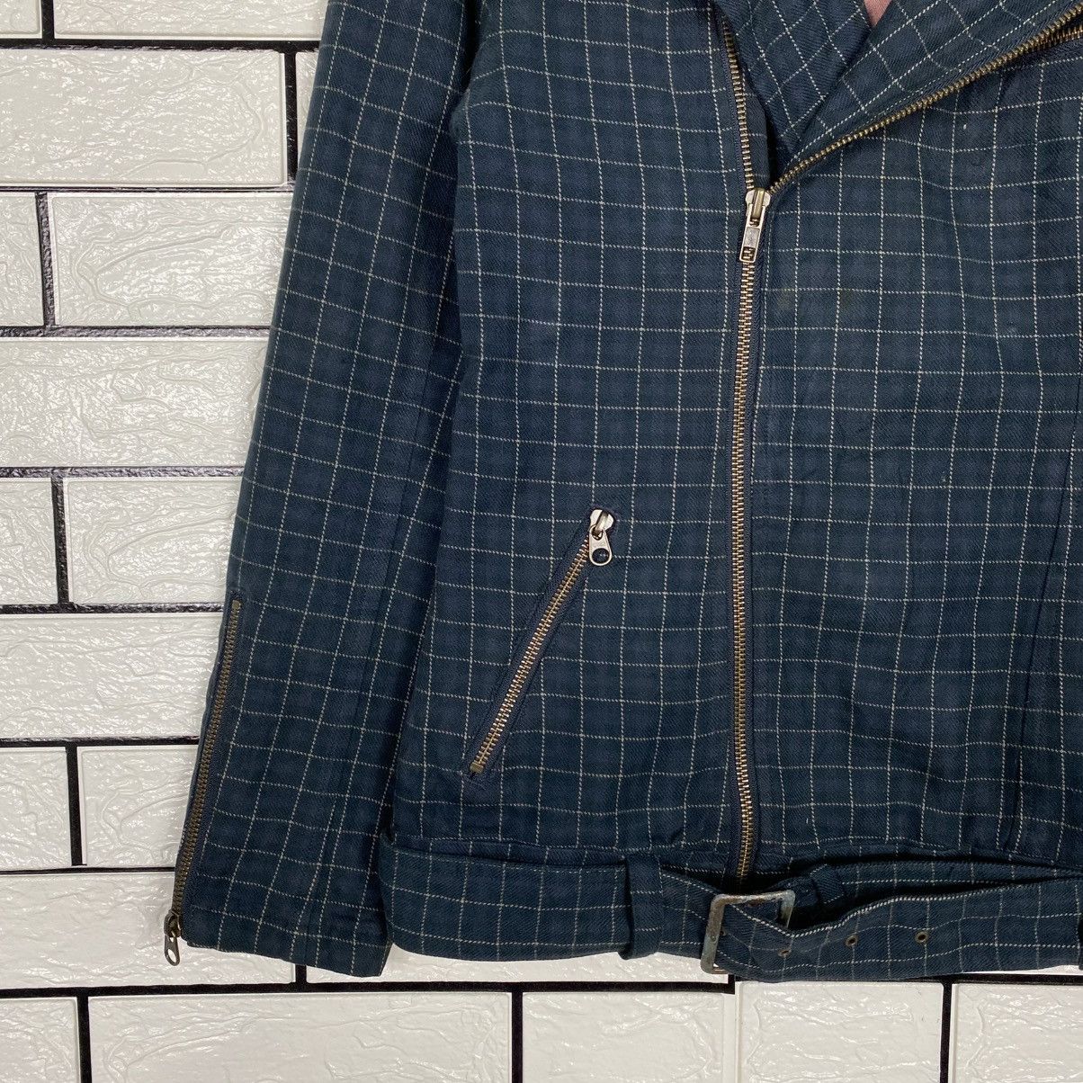 Issey Miyake 📌Biker Jacket Double Collar Nicole Club Tartan Bondage Size US M / EU 48-50 / 2 - 5 Thumbnail