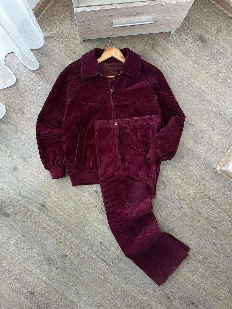 Japanese Brand × Vintage Vintage Switzerland TrackSuit Velvet Red Pants and Jacket Size M / US 6-8 / IT 42-44 - 3 Thumbnail