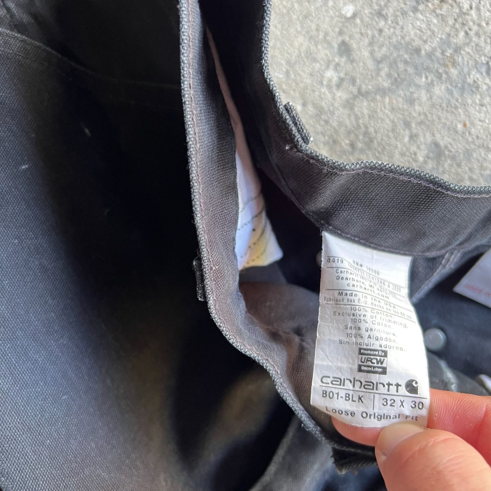 Carhartt × Vintage Carhartt black double knee work wear carpenter pants Size US 31 - 6 Thumbnail