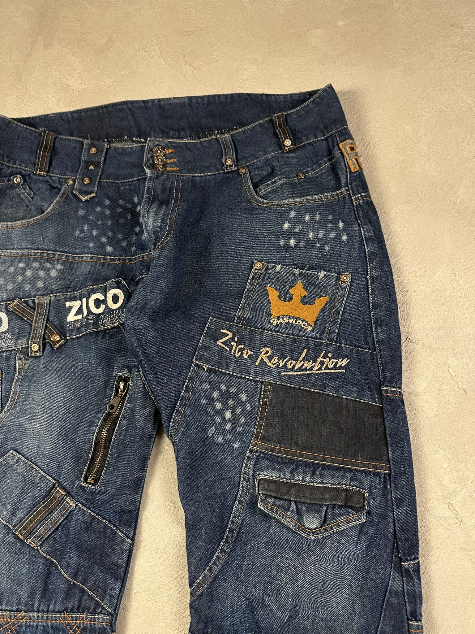 Japanese Brand Vintage Y2k Avant Garde Oversized Printed Hiphop Denim Pants Size US 36 / EU 52 - 5 Thumbnail