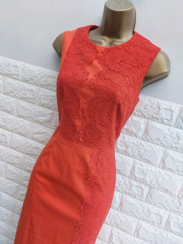 Karen Millen Karen Millen coral dress 10 Size M / US 6-8 / IT 42-44 - 2 Thumbnail