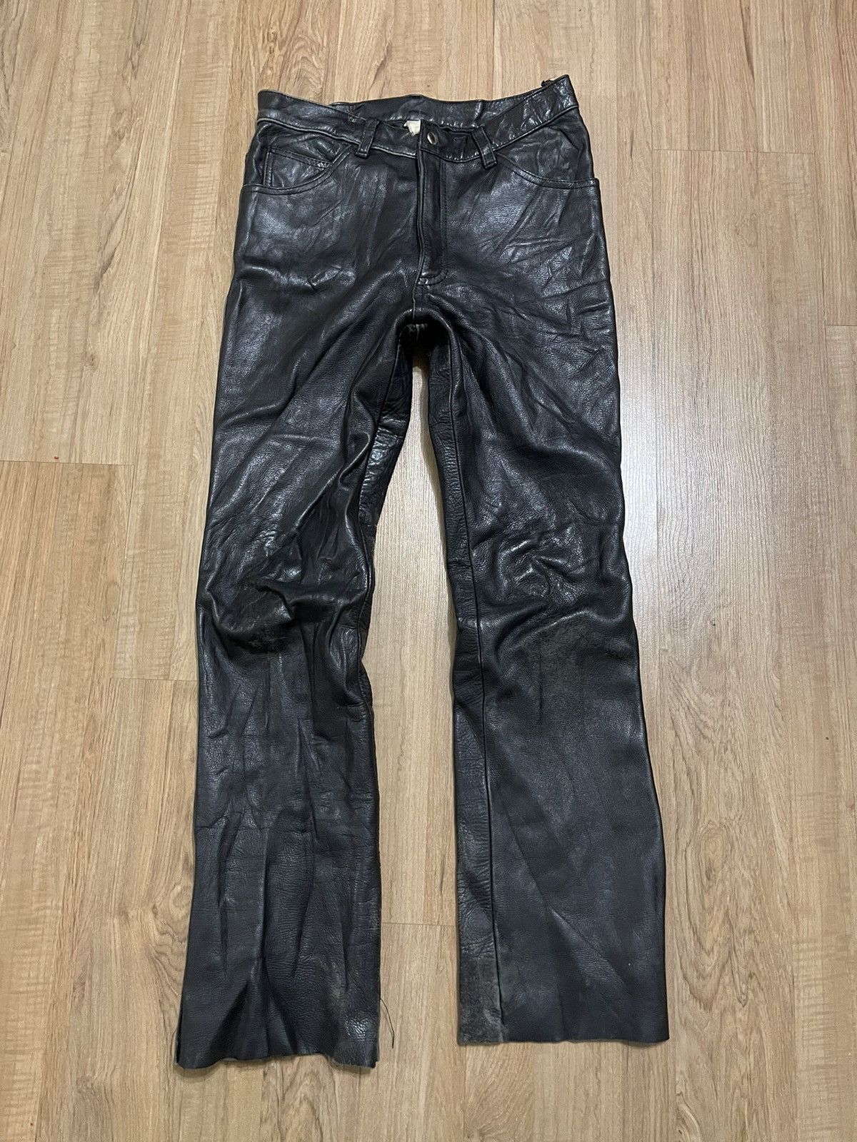 Leather × Vintage Japanese Brand leather Pants Size US 29 - 1 Thumbnail