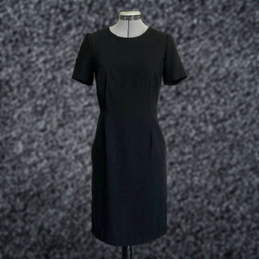 Vintage ARGENT Sheath Dress Pockets Black Career Work Size 0 Women Short Sleeve Size XS / US 0-2 / IT 36-38 - 1 Thumbnail