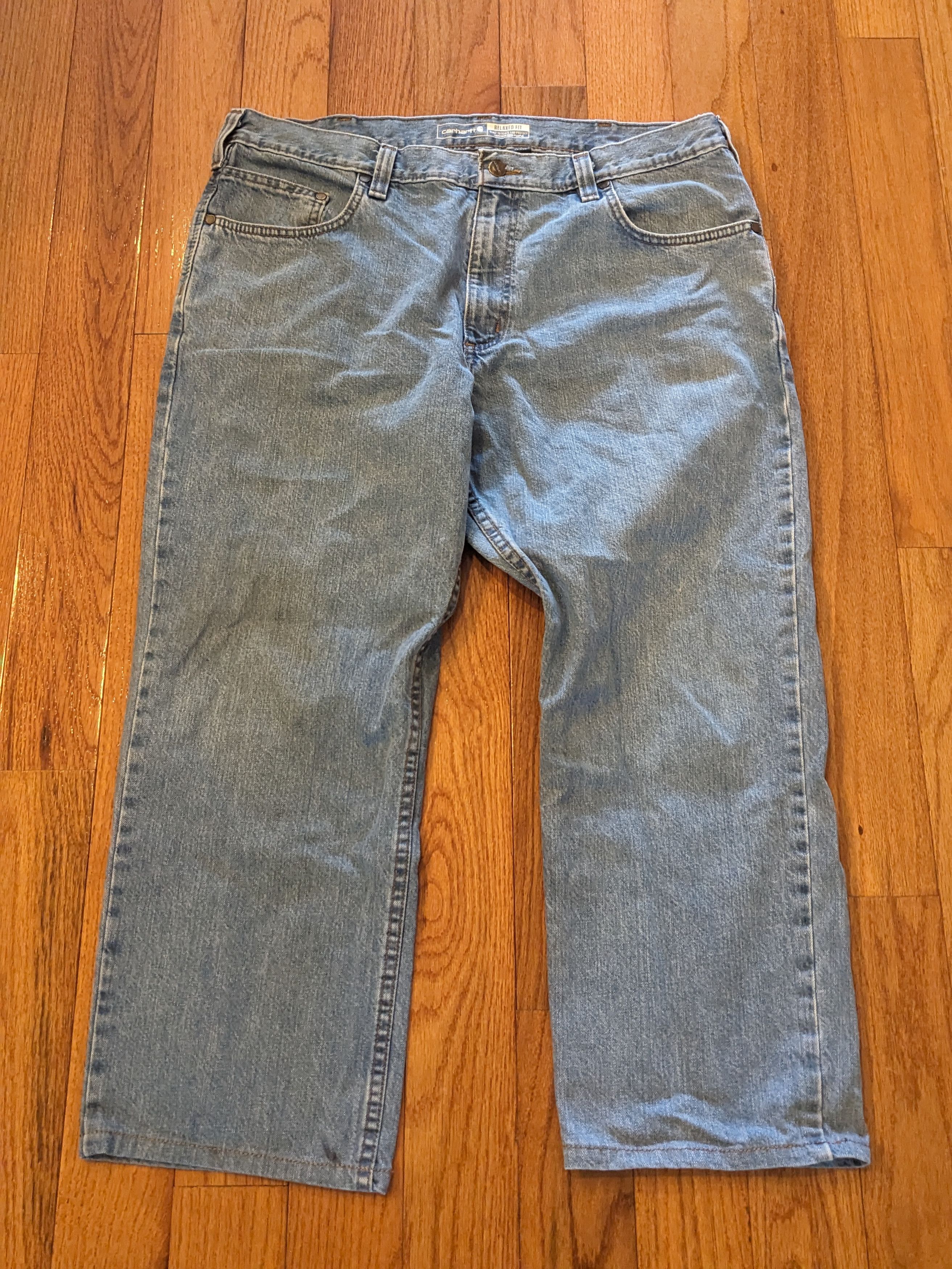 Carhartt × Vintage Carhartt Relaxed Fit 38 x 30 Blue Denim Jeans Size US 38 / EU 54 - 4 Thumbnail