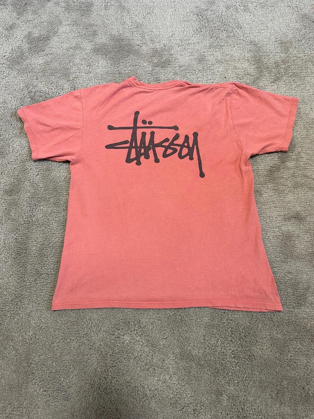 Stussy Stussy Pink Big Logo T-Shirt Sz L Size US L / EU 52-54 / 3 - 1 Thumbnail