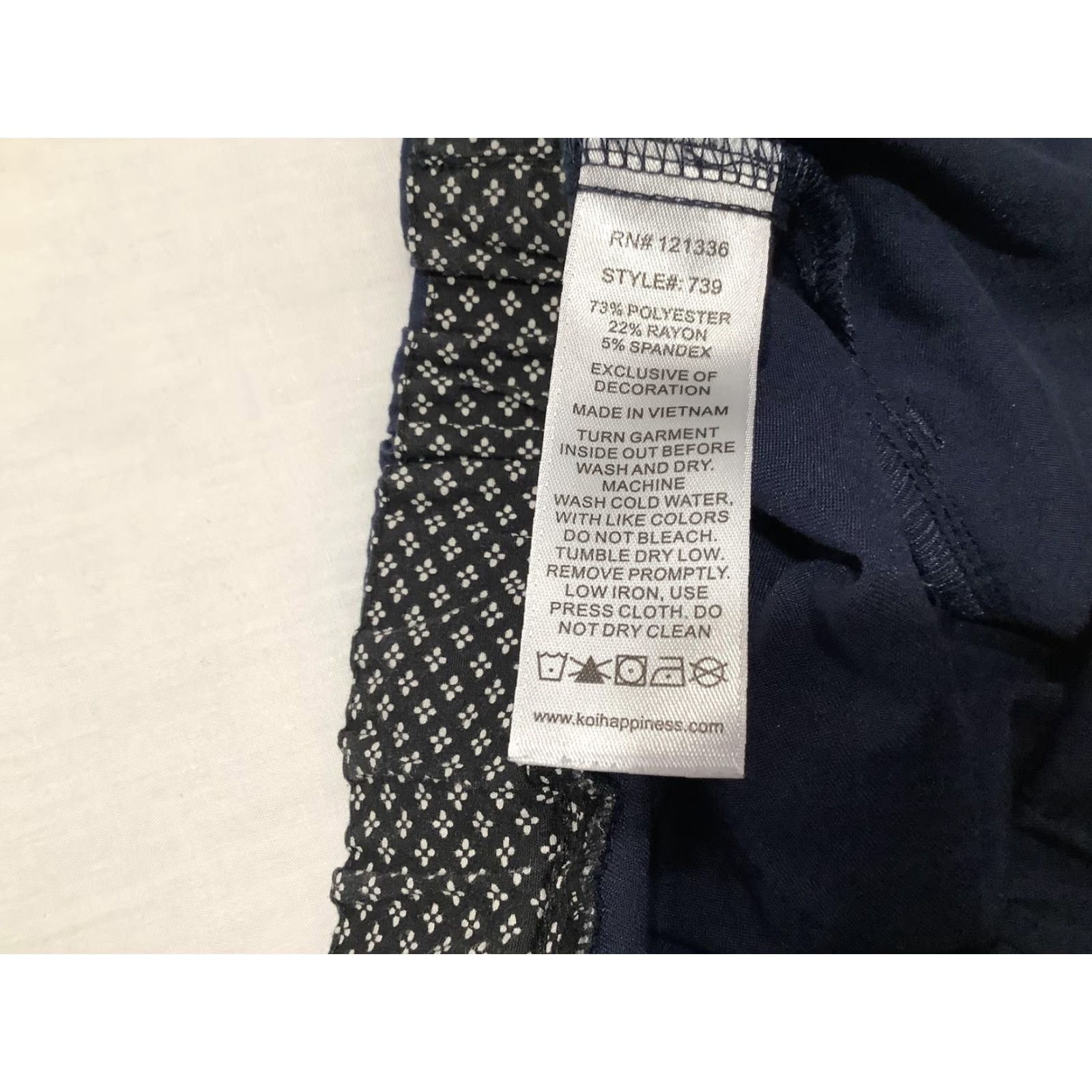 Koio Koi Pants Womens XL Blue Scrub Cargo Elastic Waist Drawstring Medical Workwear Size 40" / US 18 - 6 Thumbnail