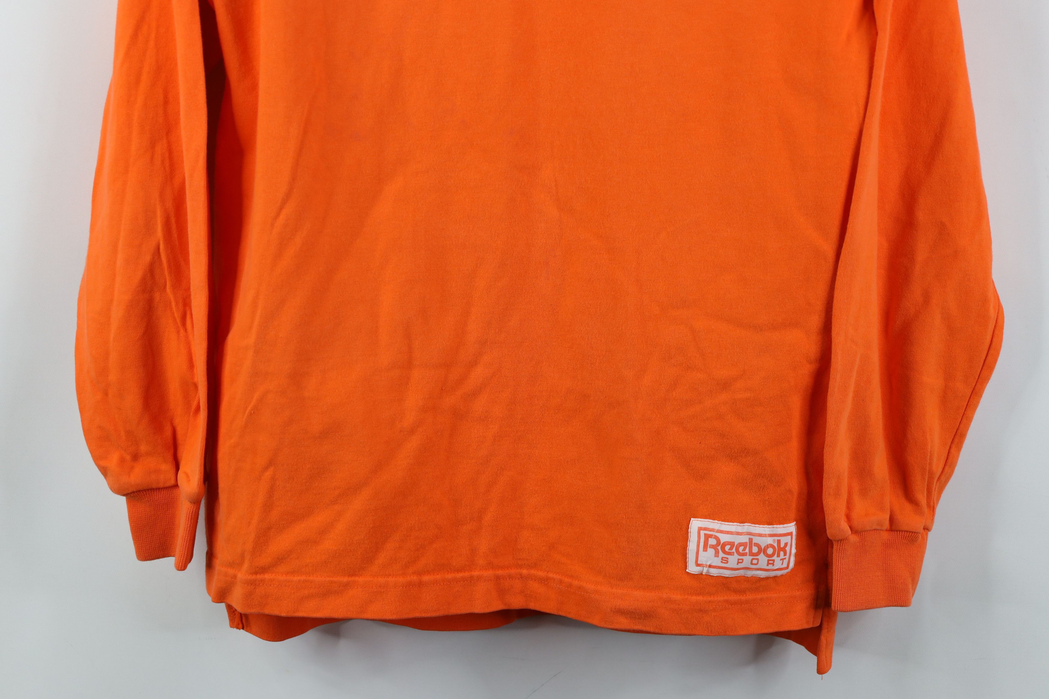Reebok Vintage 90s Reebok Sport Spell Long Sleeve Rugby Polo Orange Size US S / EU 44-46 / 1 - 3 Thumbnail