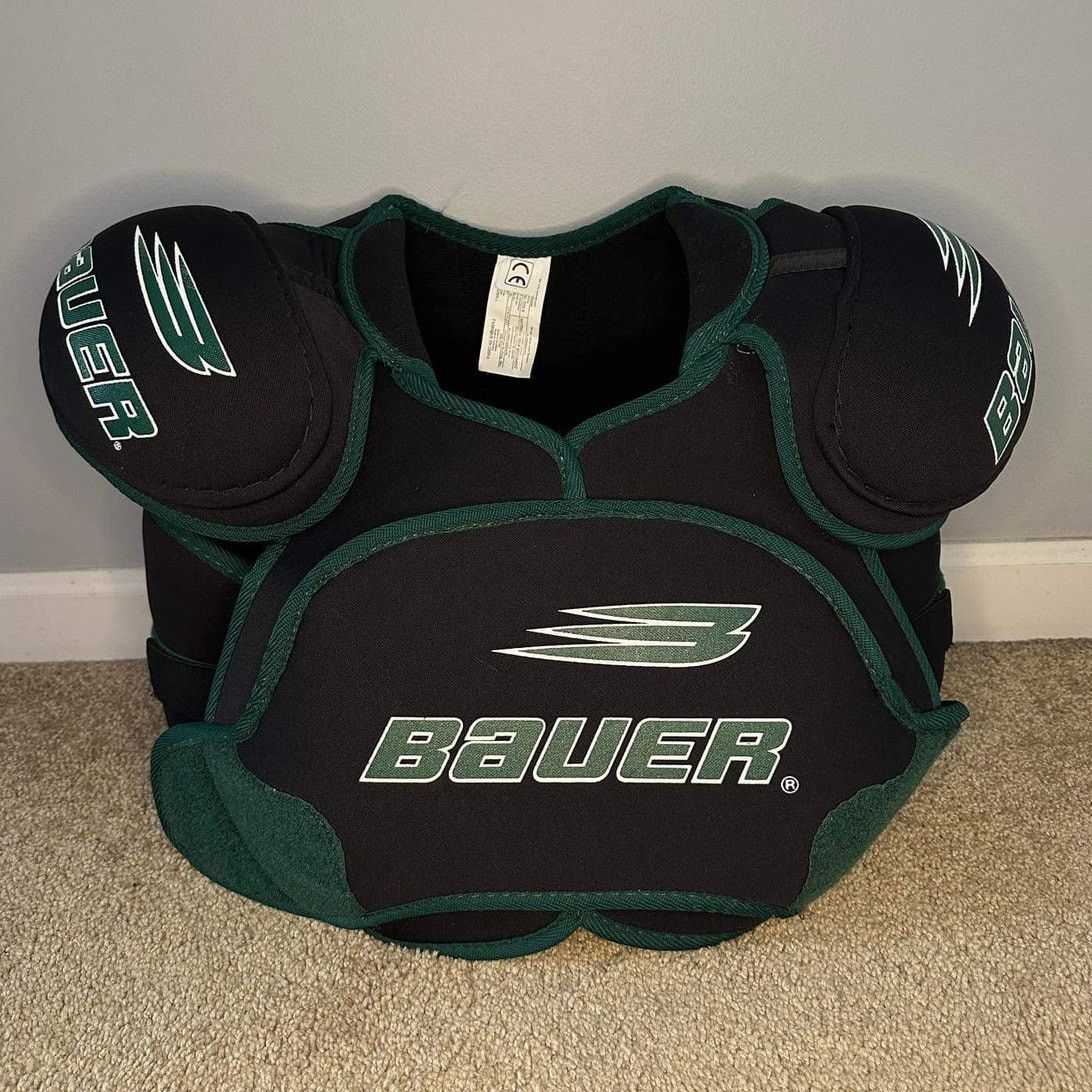 Other Bauer Impact Sp500 Hockey Shoulder Pads Green/Black Junior L Size ONE SIZE - 1 Thumbnail