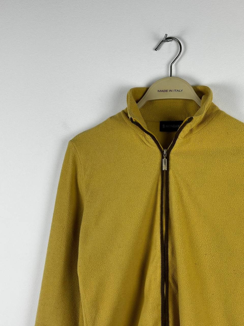 Moncler × Vintage Moncler Vintage Yellow Fleece Full Zip Sweater Size XS / US 0-2 / IT 36-38 - 3 Thumbnail