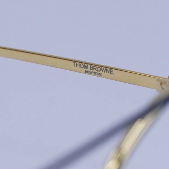 Thom Browne Thom Browne TB109-CGLDNVY53 Eyeglasses Gold 53mm Aviator Size ONE SIZE - 8 Thumbnail
