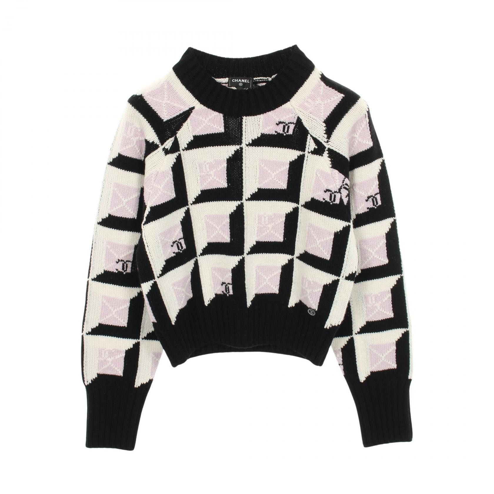 Chanel Chanel Chanel Coco Mark Cashmere Knit Top Textile Tops DUTY FREE for USA Size ONE SIZE - 1 Thumbnail