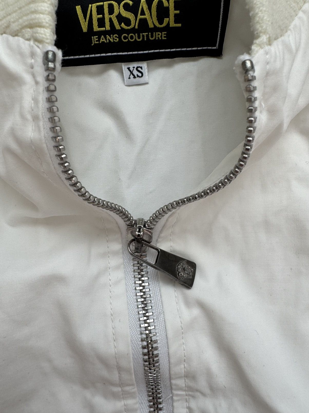 Versace Jeans Couture Versace Jeans Couture women's XS lightweight white avantgarde bomber jacket Size XS / US 0-2 / IT 36-38 - 4 Thumbnail