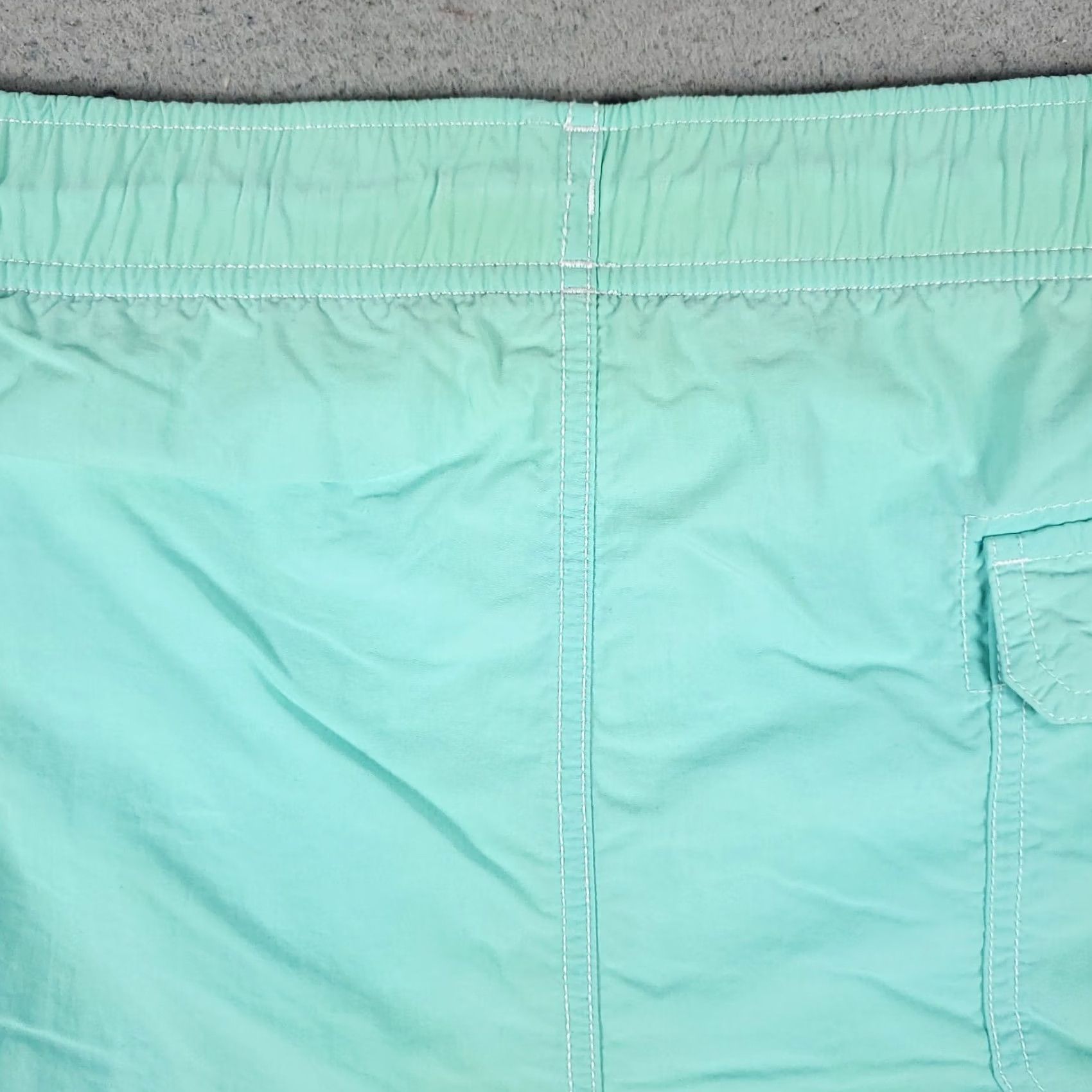 Nautica VINTAGE Nautica Bottom Mens XL Turquoise Beach Surf Trunks Blue Polyester Short Swim Trunks Aloha Hawaiian 80s 90s Mens Size US 36 / EU 52 - 7 Thumbnail