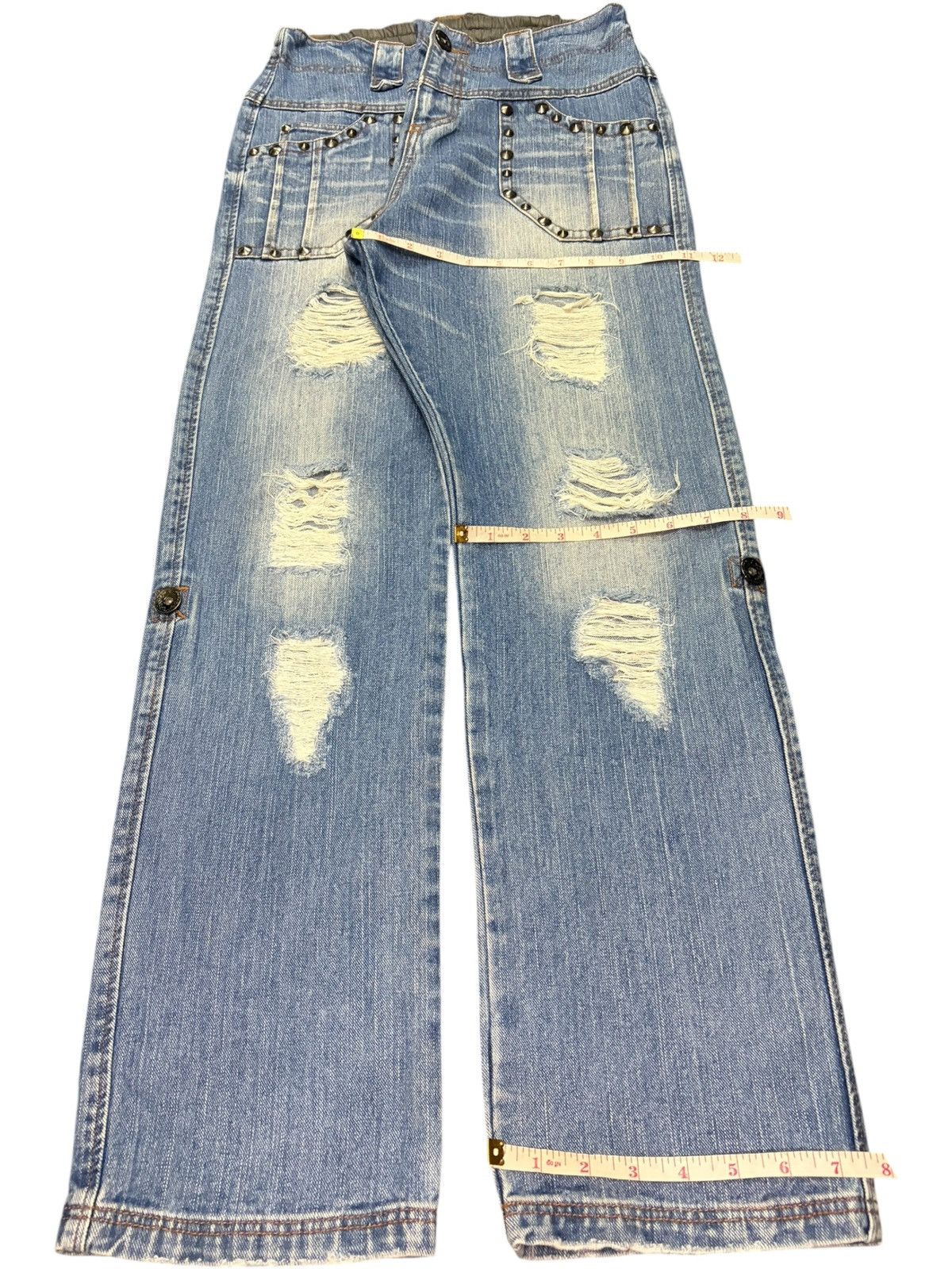 Affliction Vintage Japanese Algonquins Punk Distressed Jeans Size 26" / US 2 / IT 38 - 8 Thumbnail