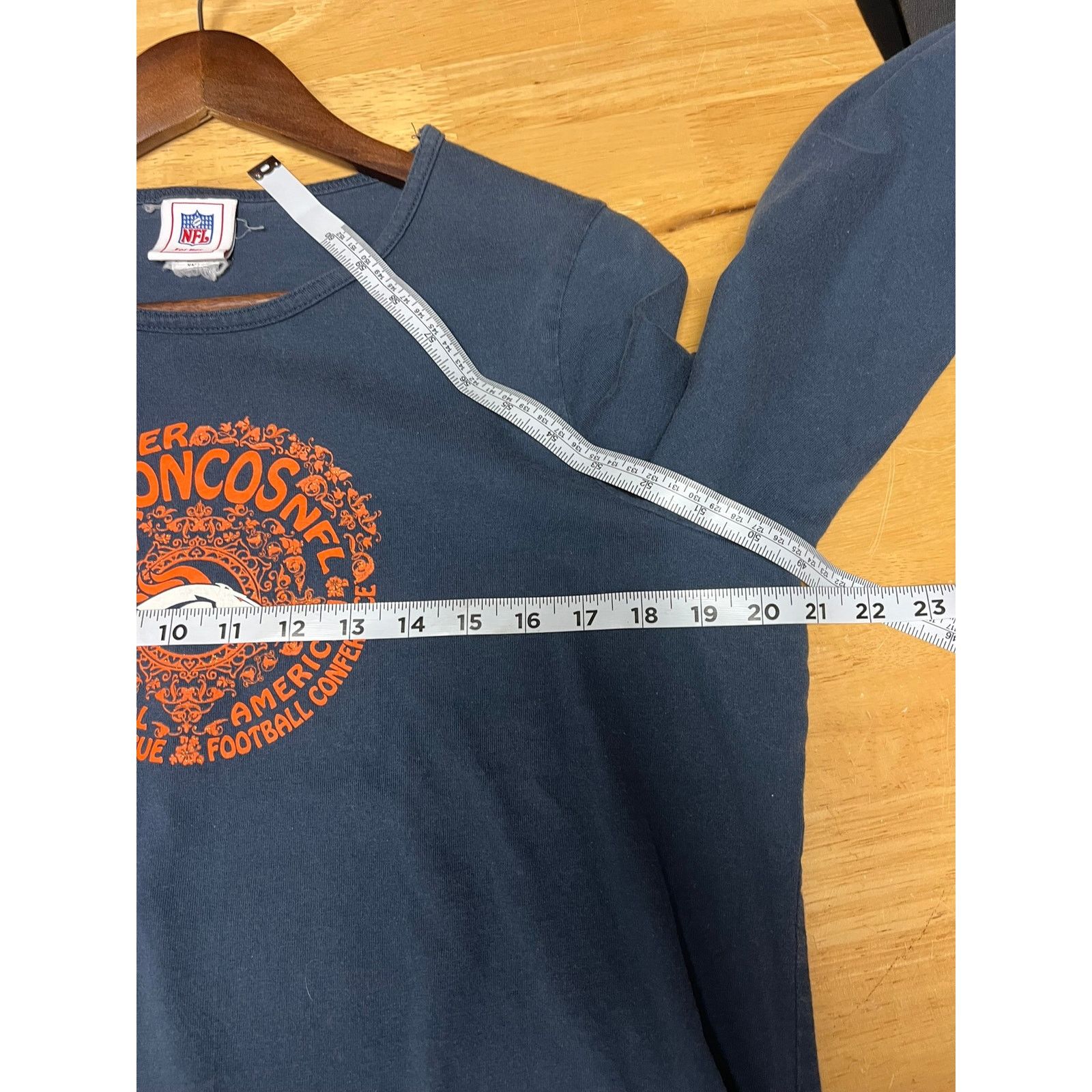 NFL Womens Denver Broncos Shirt NFL Graphic Top Tee Blue Large Size L / US 10 / IT 46 - 7 Thumbnail