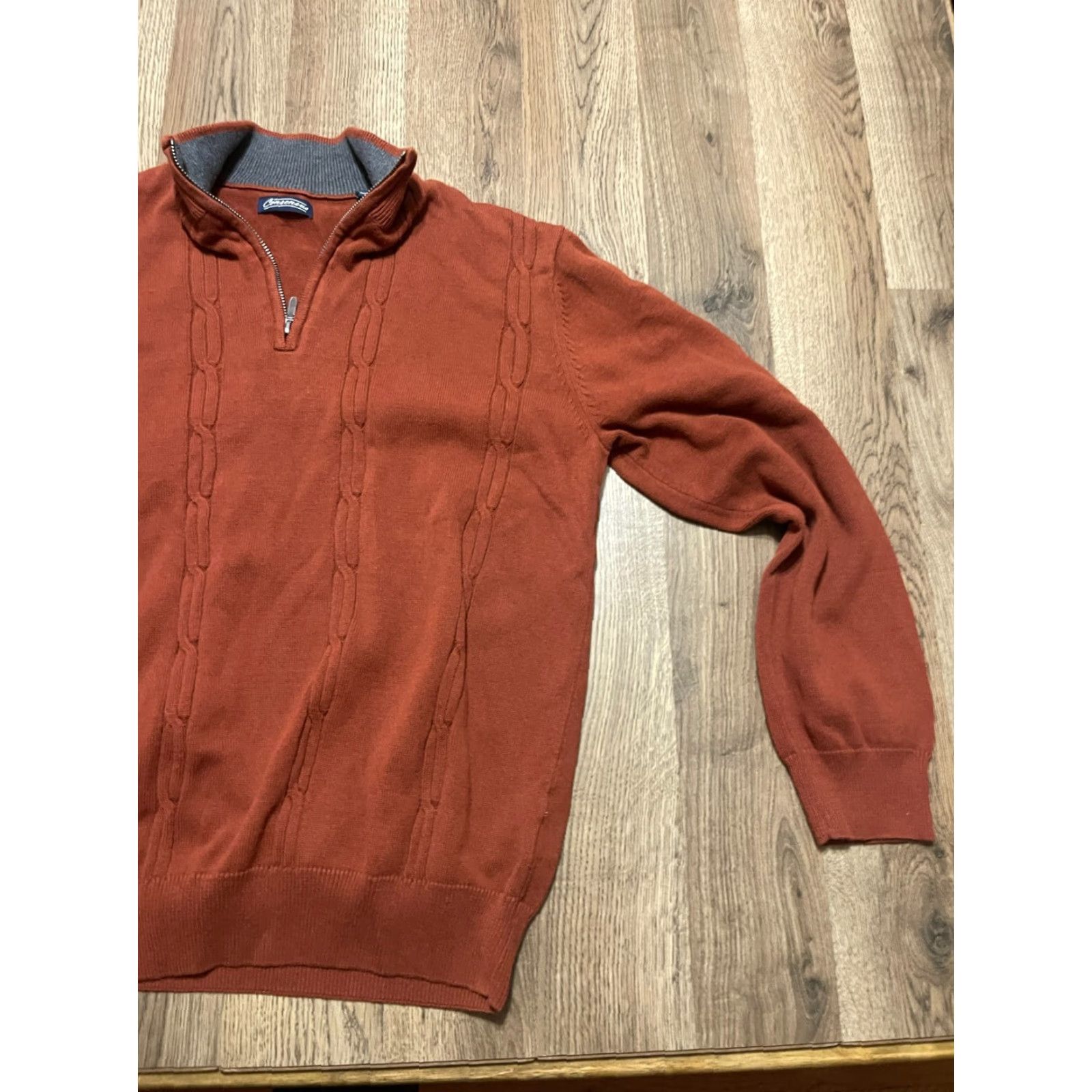 Vintage Consensus Sweater Men’s Size Medium Orange 1/4 Zip Pullover Long Sleeve Size US M / EU 48-50 / 2 - 4 Thumbnail