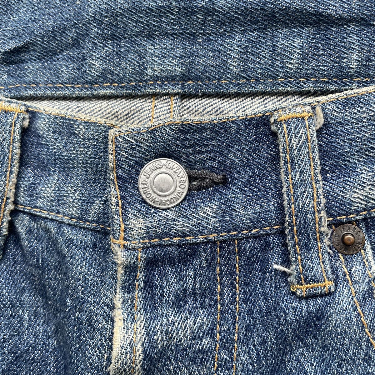 Japanese Brand Vintage Takeo Kikuchi Distressed Japan Jeans Faded Pants W31 Size US 31 - 5 Thumbnail