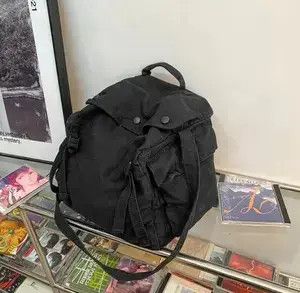 Utility Grunge Military Messenger Shoulder Bag in Black, Men's