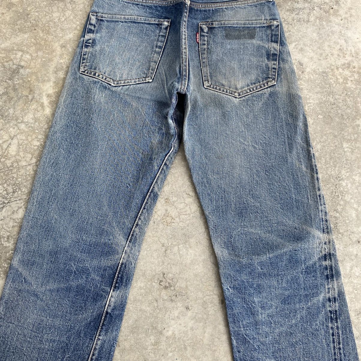 Denime Vintage 90’s Denime Faded Blue Distressed Selvedge Jeans Size US 29 - 14 Thumbnail