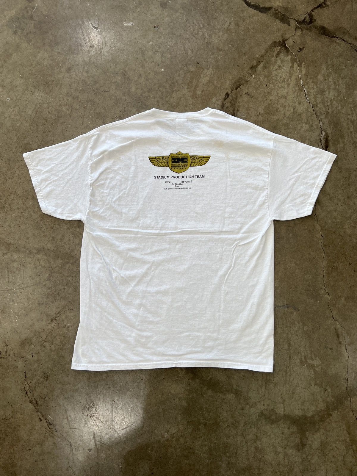 Band Tees × Vintage Jay Z Beyonce On The Run Tour Production Team Tee XL Size US XL / EU 56 / 4 - 2 Thumbnail