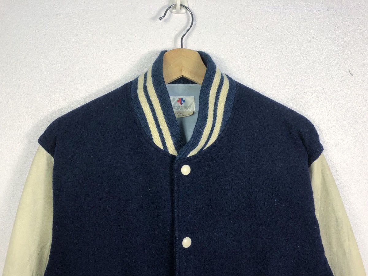 Descente × Vintage Rare Vintage Descente Stadium Wool Leather Varsity Jacket Size US S / EU 44-46 / 1 - 2 Thumbnail
