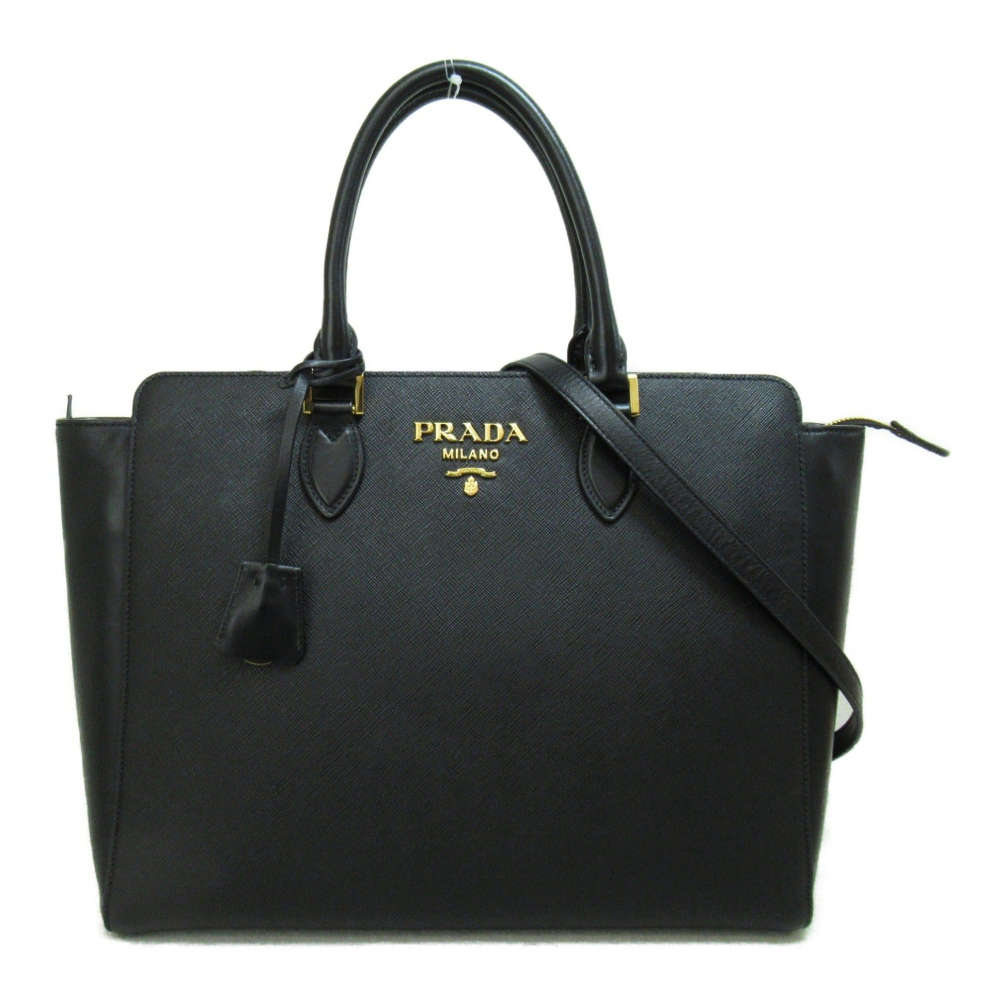 image of Prada 2Way Tote Bag Black Safiano Leather 1Ba229, Women's