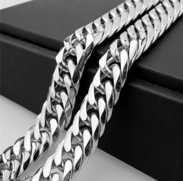Jewelry Glossy Hip Hop Cuban Chain Necklace Size ONE SIZE - 5 Thumbnail