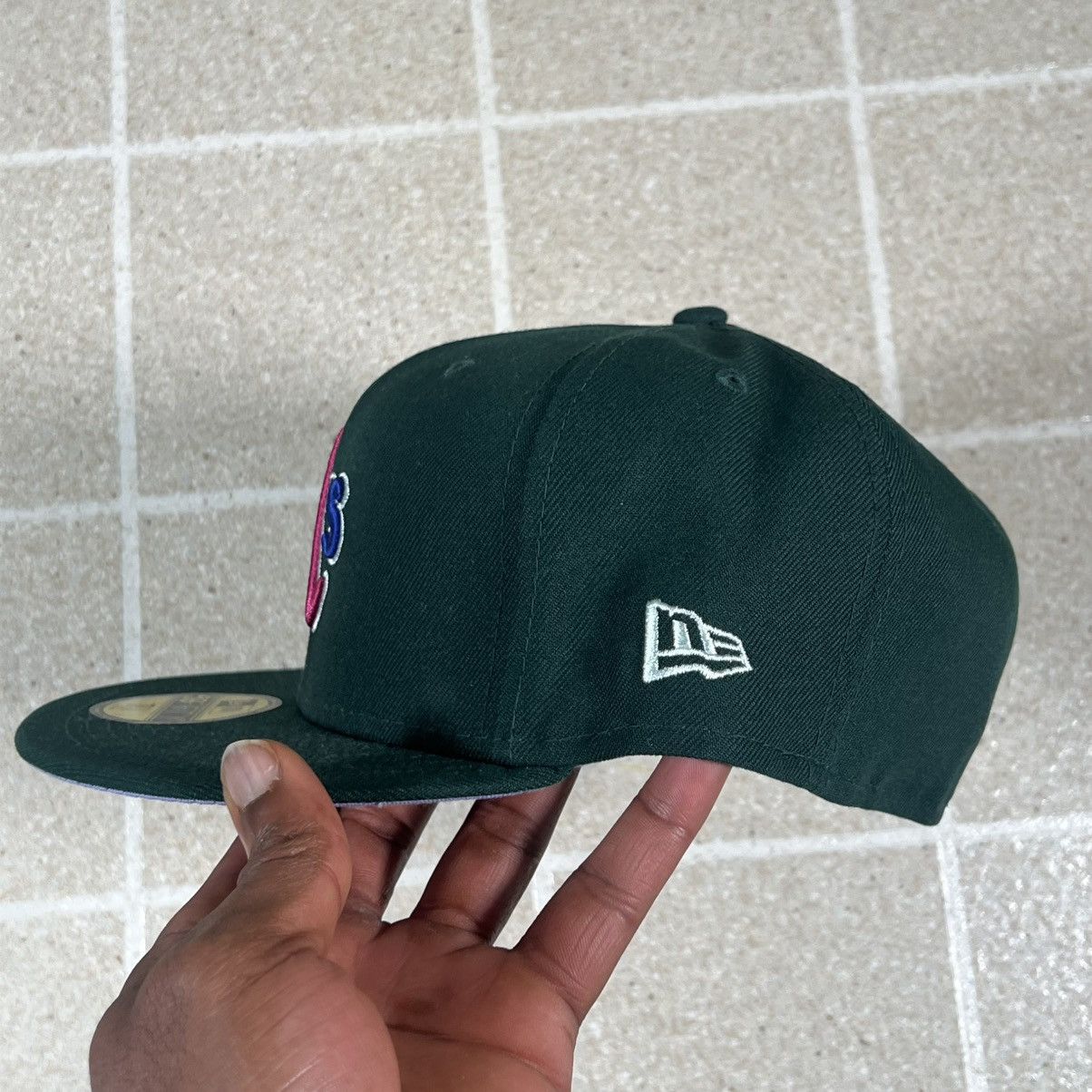 New Era NEW ERA OAKLAND ATHLETICS GREEN 59FIFTY FITTED HAT 7 7/8 Size ONE SIZE - 4 Thumbnail