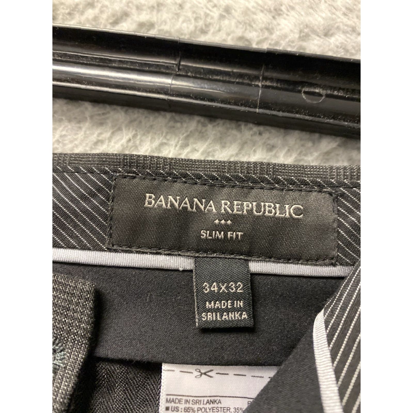 Banana Republic Banana Republic Dress Pants Mens 34x34 Gray Glenn Plaid /0345 Slim Fit Chino Straight Leg Casual Spring Summer Size US 34 / EU 50 - 5 Thumbnail