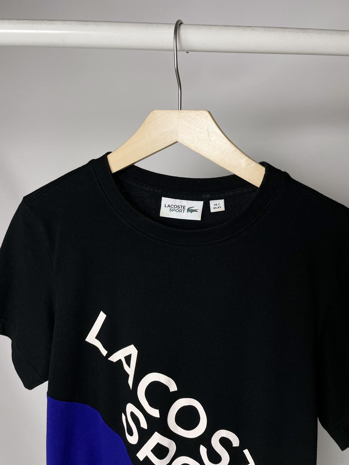 Lacoste Lacoste Sport 🎆 Size XS Big Logo Black Golf tee ; t shirt Size US XS / EU 42 / 0 - 3 Thumbnail