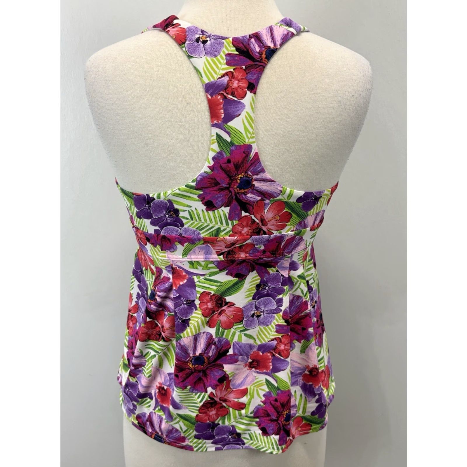 Lands' End Lands' End Floral Tank Top Sz 6 Women’s Racerback Multicolor Size M / US 6-8 / IT 42-44 - 3 Thumbnail