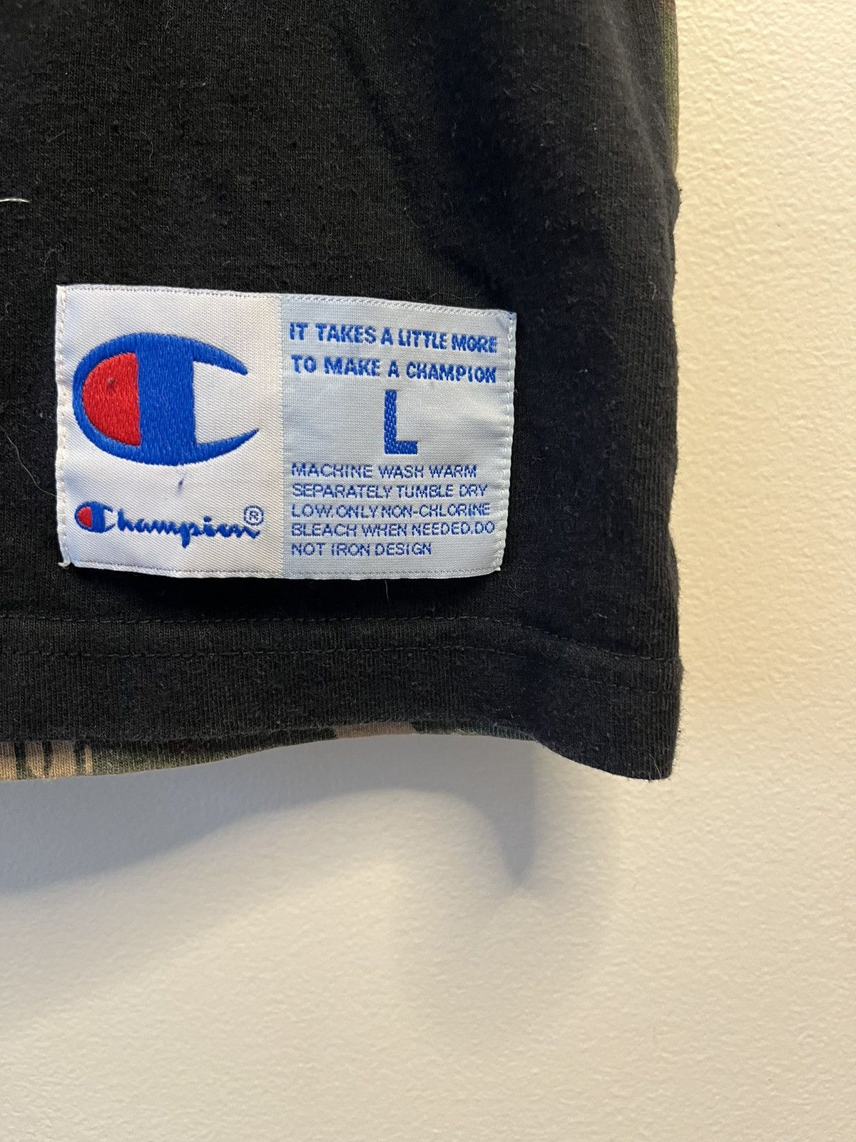 Aape Aape By A Bathing Ape x Champion Collab T-Shirt Black / Camo Size US L / EU 52-54 / 3 - 3 Thumbnail