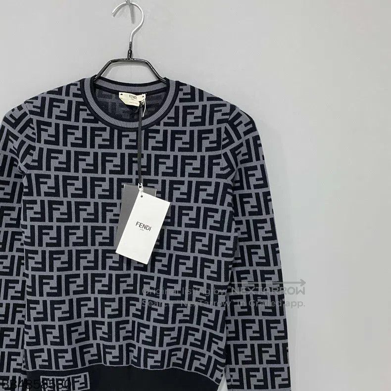 Fendi Fendi Monogram All-over Print Knit Long Sleeve Size XS / US 0-2 / IT 36-38 - 2 Thumbnail