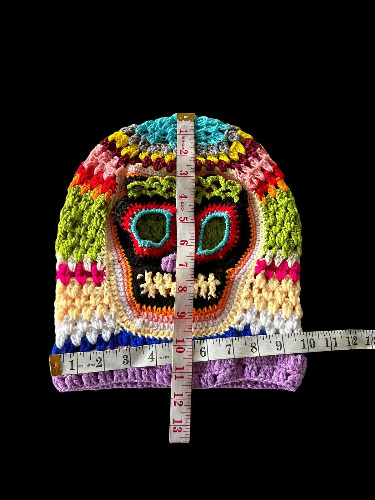 Japanese Brand × Vintage Very Rare Crochet Knitted Handmade Balaclava Masked ☠️☠️ Size ONE SIZE - 13 Thumbnail