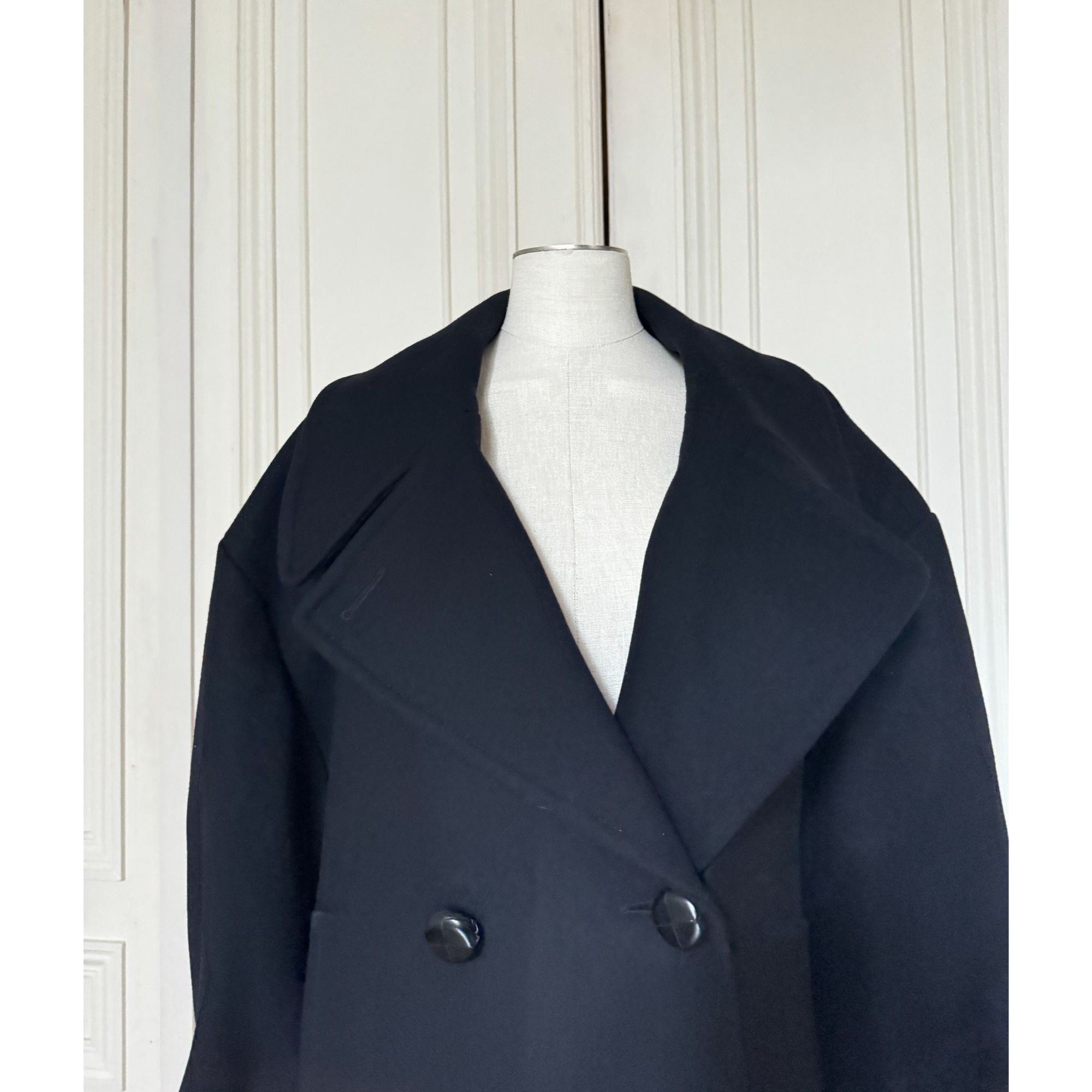 Maison Margiela Oversized Navy Wool Coat Size ONE SIZE - 3 Thumbnail