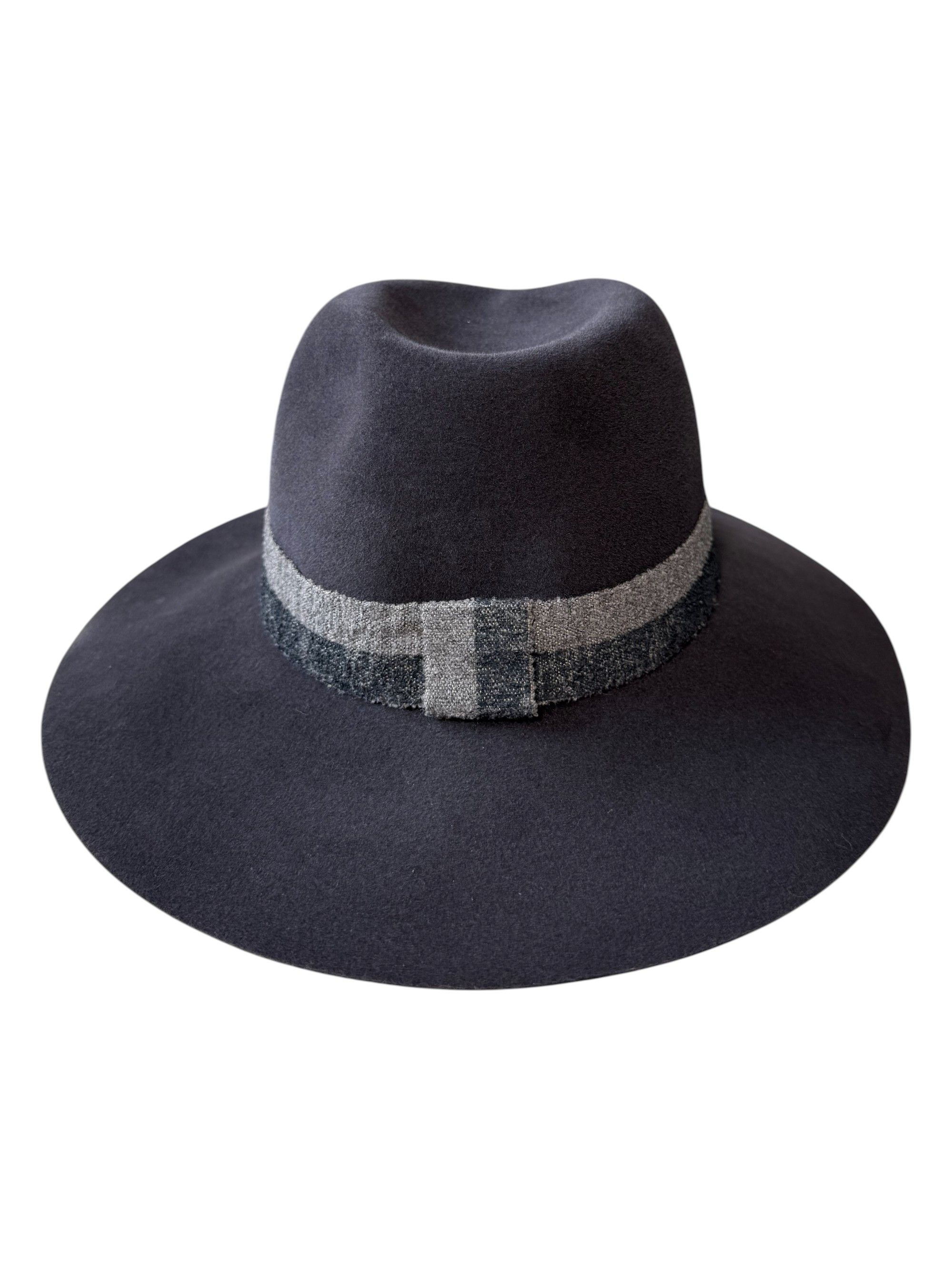 Maison Michel Maison Michel Paris Grey Navy Virginie Wool-Felt Hat Size S Size ONE SIZE - 7 Thumbnail