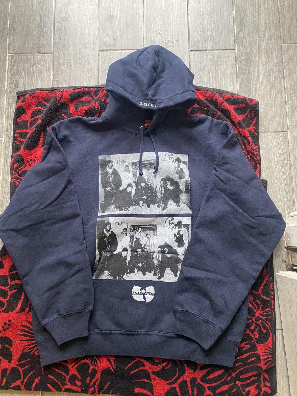 Supreme Supreme Wu-Tang Clan Hooded Sweatshirt Navy XL | Grailed