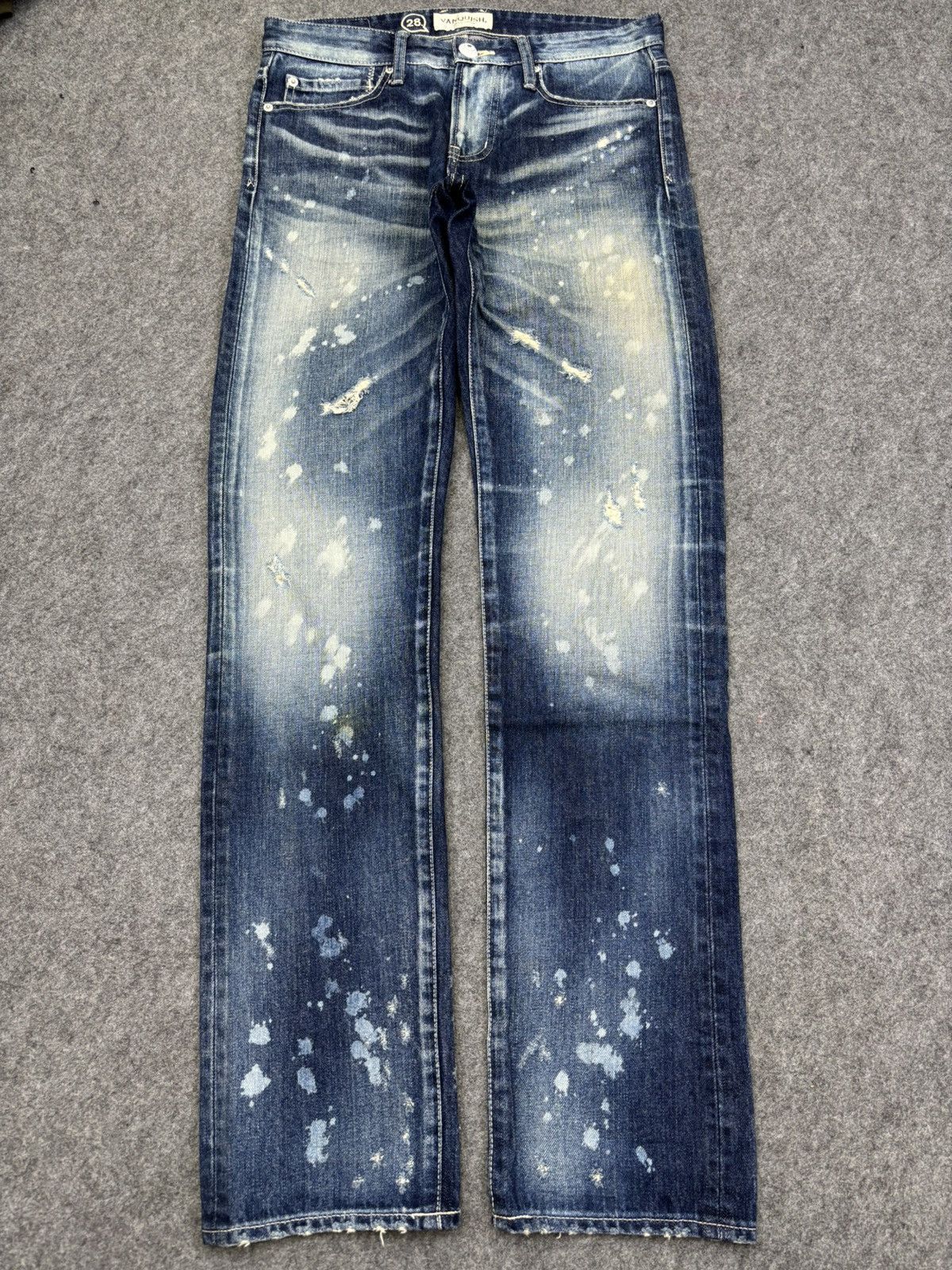💥Insane Style💥Vanquish Paint Spltter Distressed Denim F707