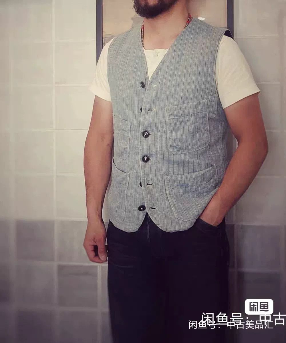 Freewheelers Vintage Freewheelers Striped Vest 2013 Edition Size US XXL / EU 58 / 5 - 1 Thumbnail