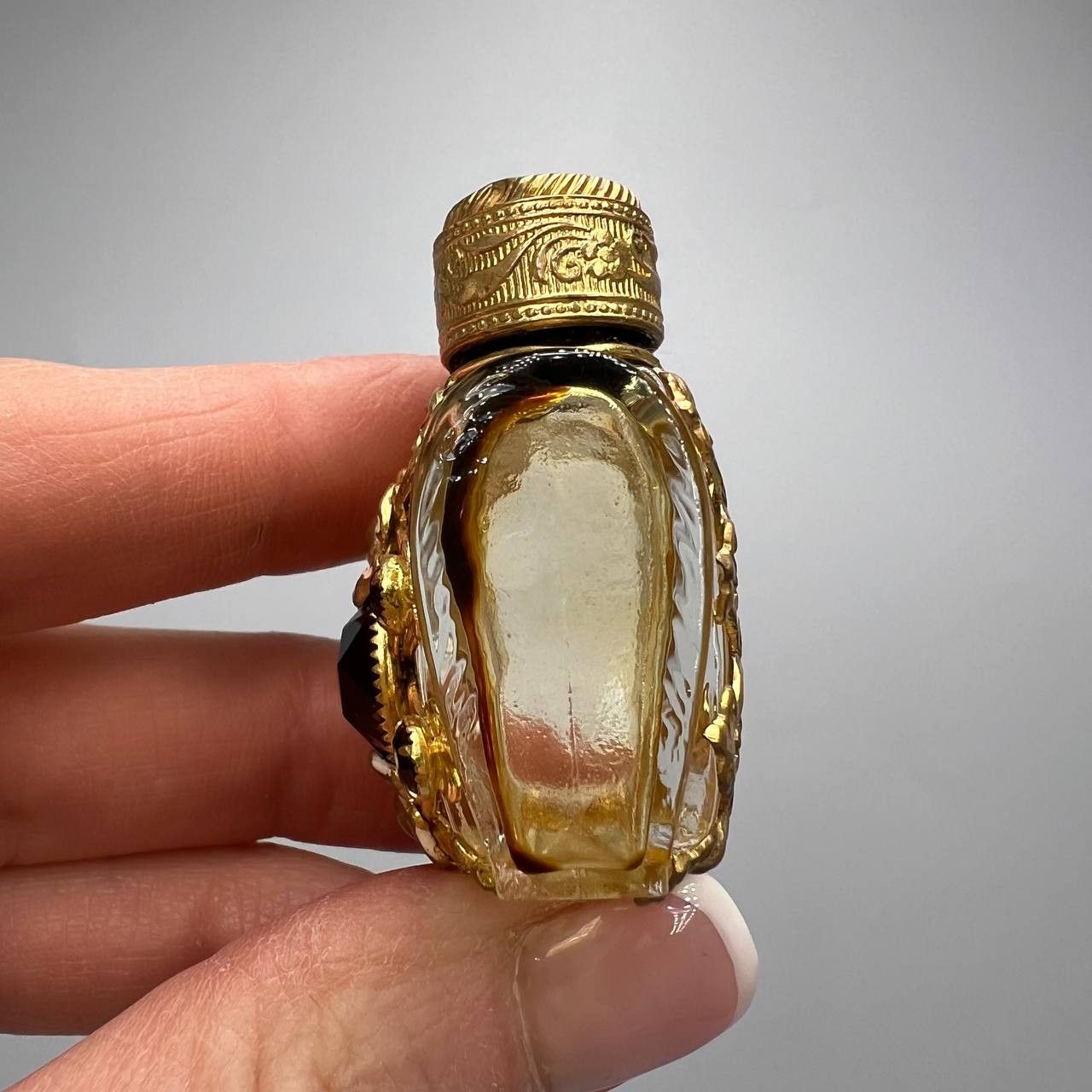 Vintage 1980 Vintage Czech Bohemia Glass Perfume Flask Bottle Size ONE SIZE - 6 Thumbnail