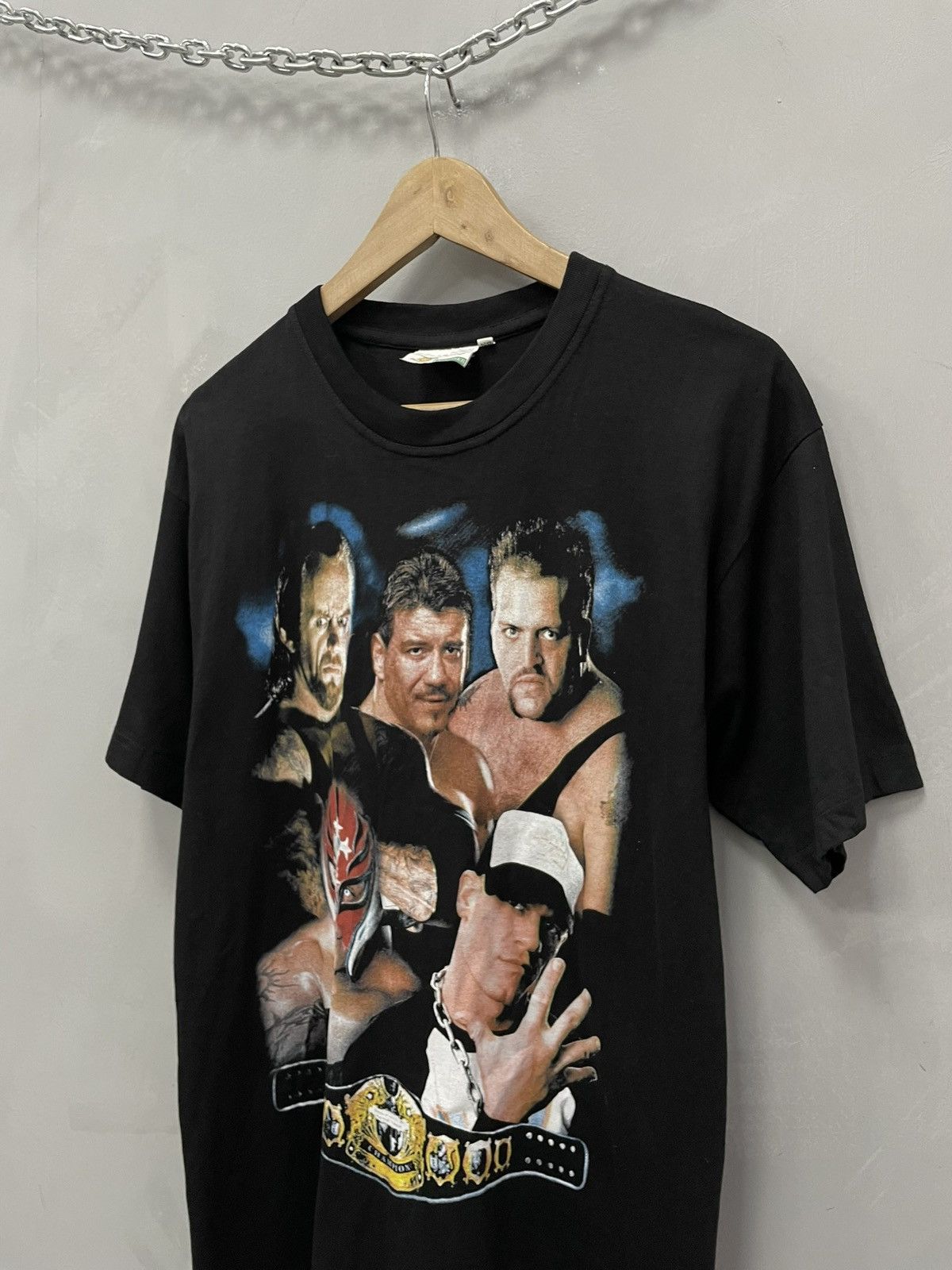 WWE Rare 90s WWE t-shirt The Big Apple Rey Mysterio Cena 2000s Size US L / EU 52-54 / 3 - 3 Thumbnail