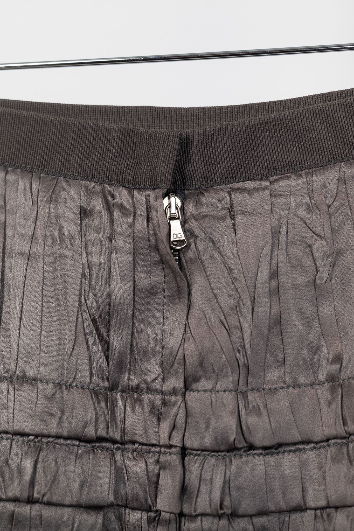 Dolce & Gabbana Dolce & Gabbana Brown Gathered-Silk Pencil Skirt Size 30" / US 8 / IT 44 - 6 Thumbnail