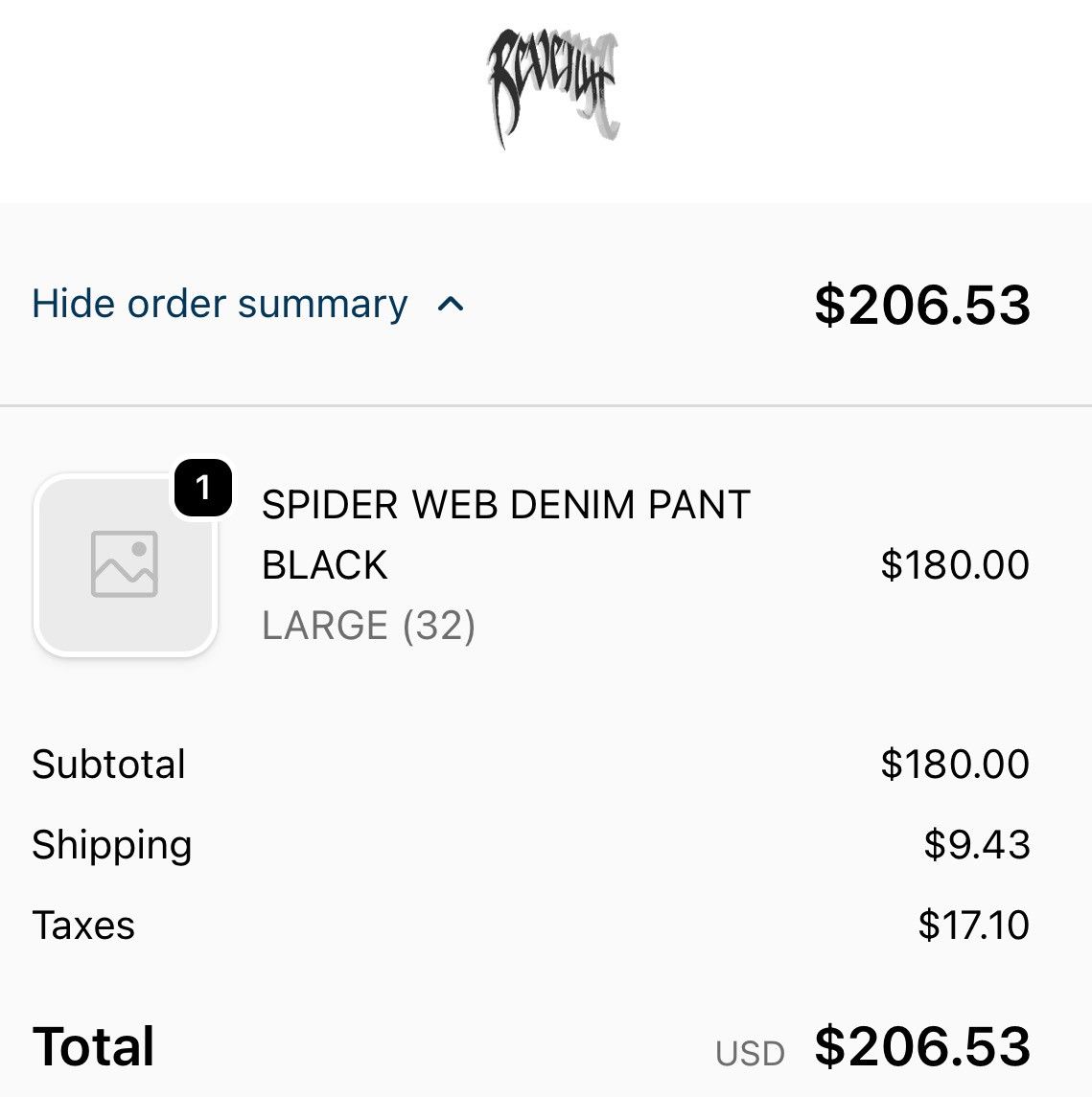 Revenge REVENGE SPIDER WEB DENIM PANT BLACK Size US 32 / EU 48 - 8 Thumbnail