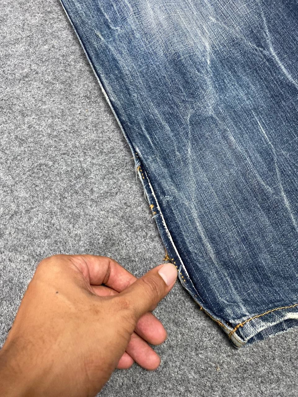 Japanese Brand japanese brand nice faded design denim Size US 33 - 6 Thumbnail