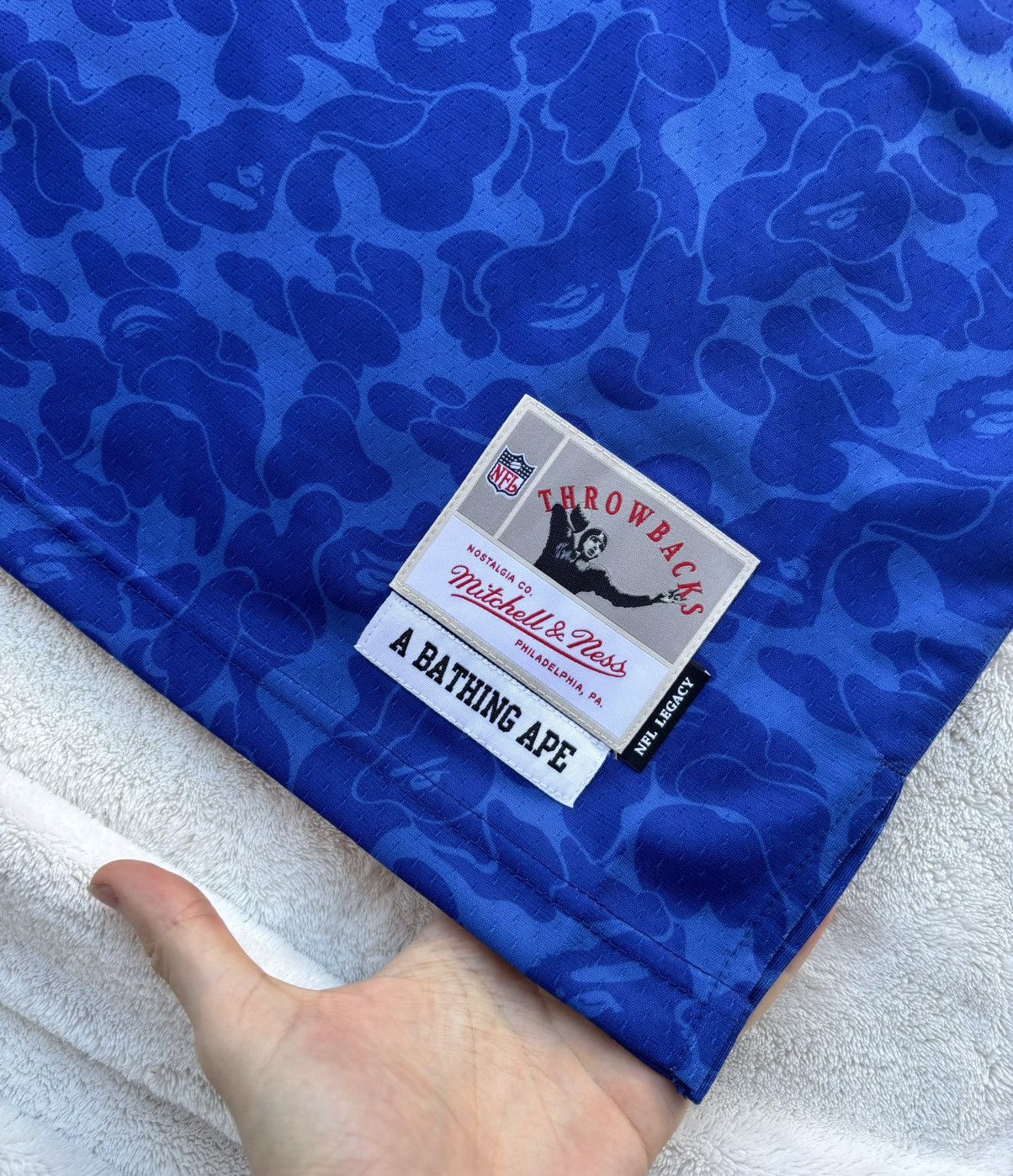 Bape × NFL Bape x NFL Patriots Blue Camo Jersey Size US L / EU 52-54 / 3 - 3 Thumbnail