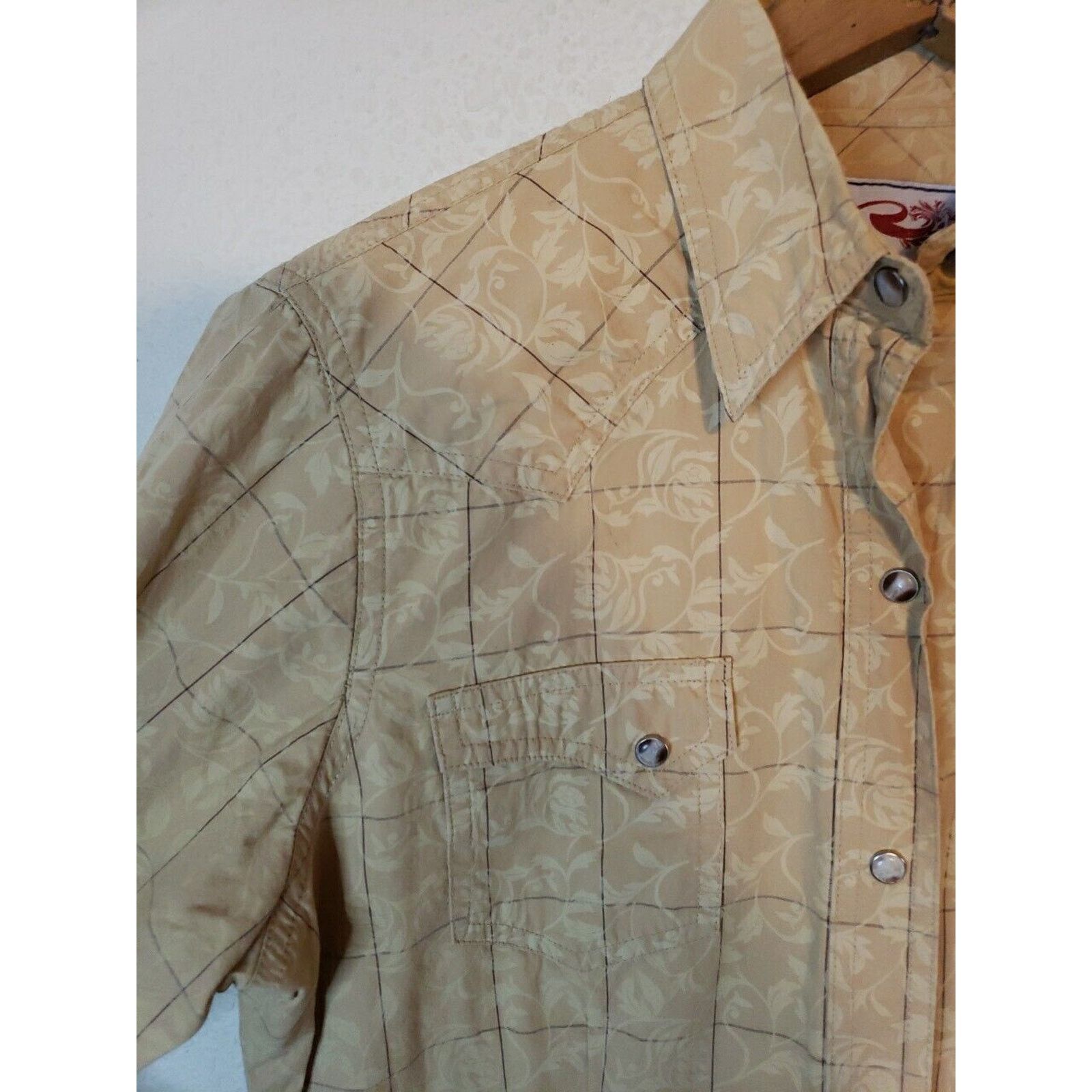 Roper Roper Womens Medium Western PearlSnap Shirt Floral Vines Size M / US 6-8 / IT 42-44 - 5 Thumbnail